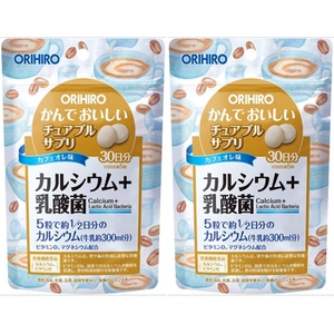ORIHIRO 츄어블 보충제 칼슘 유산균 150알×2세트