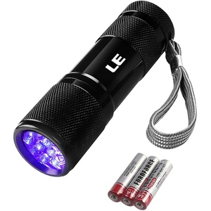 LightingEVER 블랙 led 자외선 UV 라이트 레진용 경화 손전등 IPX4 방수