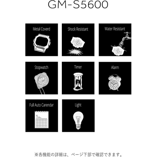  G SHOCK 손목시계 미드사이즈 모델 GM S5600 1JF 