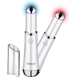 ASAKURA 눈가케어 미용기 초음파 입가 페이스케어 이온 온열케어 진동 2종 모드 USB 충전식