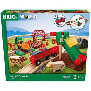 BRIO WORLD 애니멀 팜 세트 목제 레일 장난감 33984