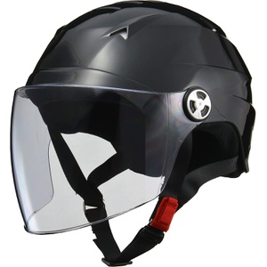 LEAD 오토바이 헬멧 제트 SERIO 쉴드 포함 하프 헬멧 블랙 RE40