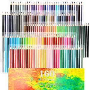 Ccfoud 색연필 160색 세트 유성 무독성 색칠놀이 초보자용