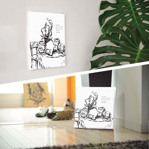  ArtDeli 디즈니 푸 아트 패널 30×30cm 인테리어 그림 심플 일러스트 패브릭