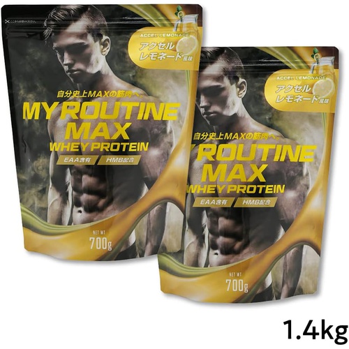  마이루틴 MAX 유청 단백질 레모네이드 700g×2봉지 프로틴