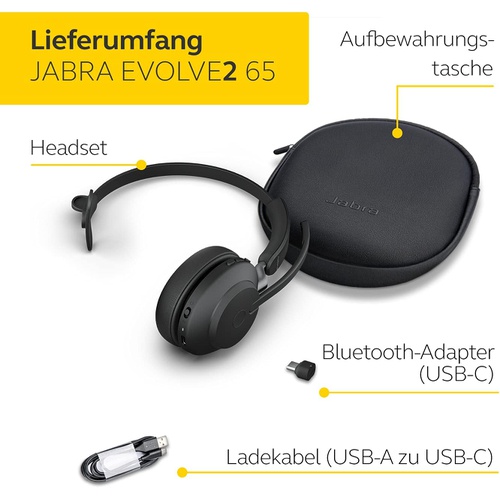 Jabra Evolve2 65 Wireless Headset Noise Cancelling