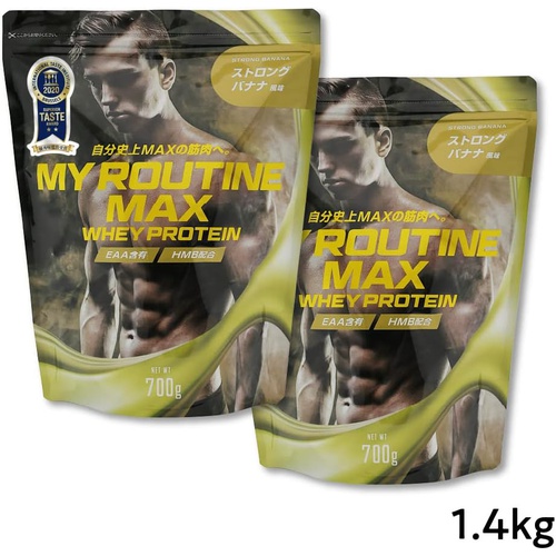  마이루틴 MAX 유청 단백질 바나나 700g×2봉지 프로틴
