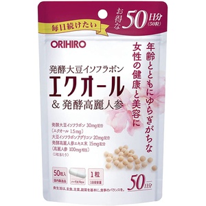 ORIHIRO 에쿠올&발효 인삼 50알 건강 보조제