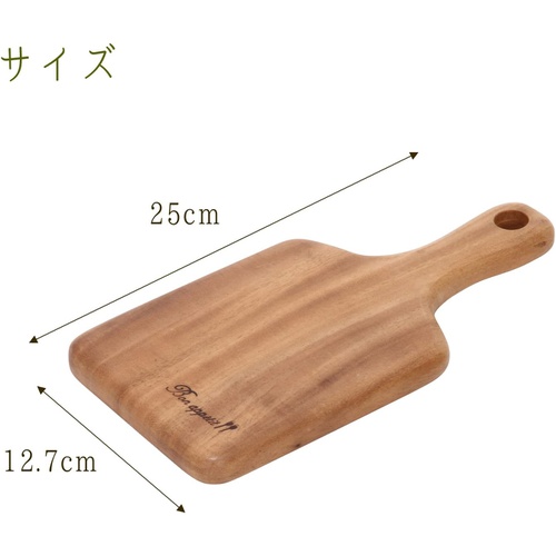  FujiBoekiCoLtd 도마 커팅보드 길이 25cm 아카시아 나무 30517