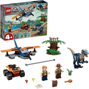 LEGO 쥬라기 월드 벨로키랍토르 하늘의 구조 미션 75942 블록 장난감 