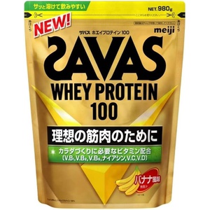 SAVAS 유청 단백질100 바나나맛 980g 단백질 보충제