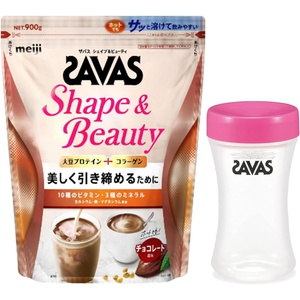 SAVAS for Woman 쉐이프 & 뷰티 초콜릿 맛 900g 쉐이커 350mL