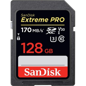 SanDisk Extreme Pro SDXC 128GB 카드 UHS I 초고속 U3 V30 Class104K 지원 