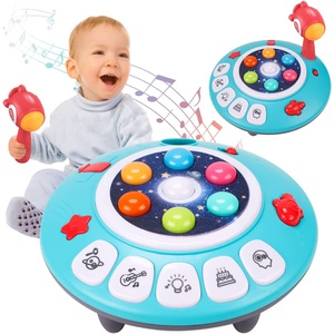 Qizebaby 음악 배우기 교육하기 장난감 다기능 두더지 두드리기 게임