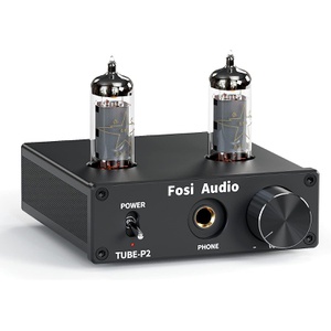 Fosi Audio P2 진공관 헤드폰 프리앰프 하이파이 스테레오 오디오