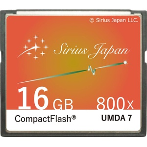SIRIUS CF카드 16GB 콤팩트 플래시 카드 800배속 DSC 16GOR