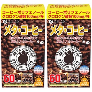 FINE JAPAN 파인메타 커피 클로로겐산류 올리고당 L 카르니틴 함유 60잔분 2세트