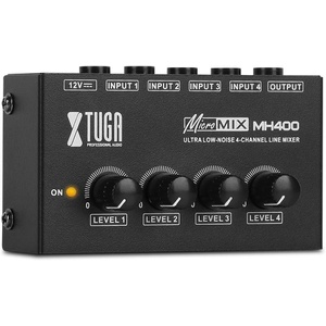 XTUGA MH400 사운드 믹서기 초소형 저소음 4채널 라인 믹서