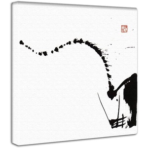 ArtDeli 서예 일본 아트 패널 30×30cm 흑백 심플 먹 인테리어 그림