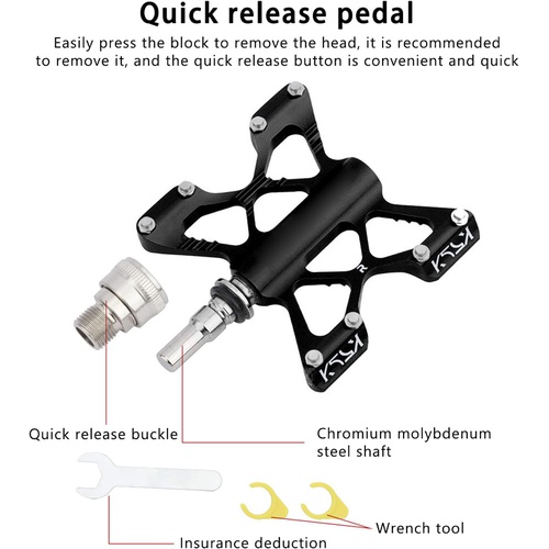  VGEBY 자전거 퀵 릴리스 페달 알루미늄합금 베어링 페달 로드 마운틴 폴딩 바이크용