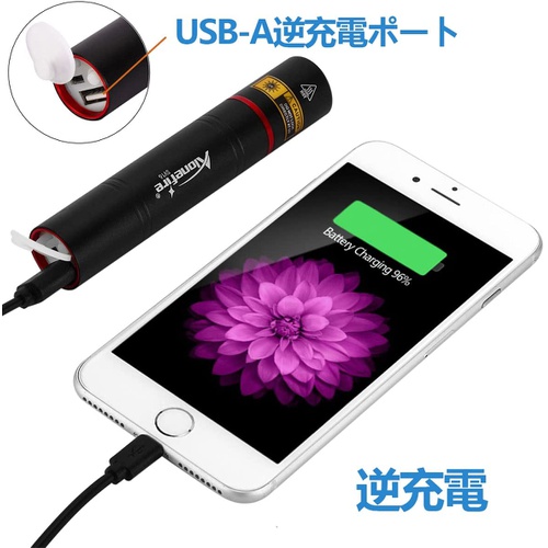  Alonefire SV165W 소형 자외선 블랙 라이트 파장 365nm USB 충전식 UV LED 라이트 