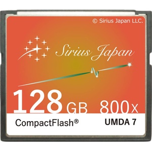 Sirius CF카드 128GB 콤팩트 플래시 카드 800배속 ASC 128GOR