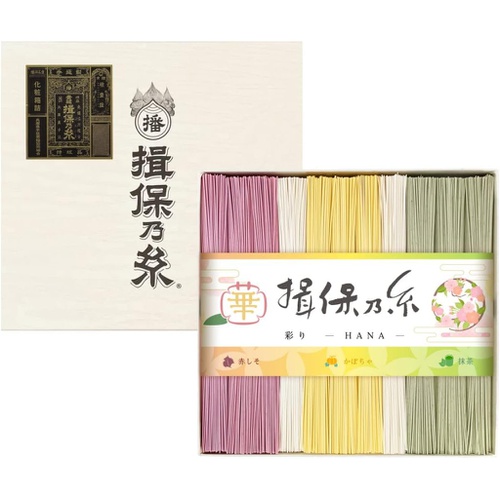  수타 소면 이보노이토 특급품 색면 채색화 HANA 50g×11묶음 일본 국수