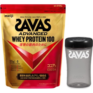 SAVAS 유청 단백질 100 코코아 맛 2,200g 쉐이커 500ml