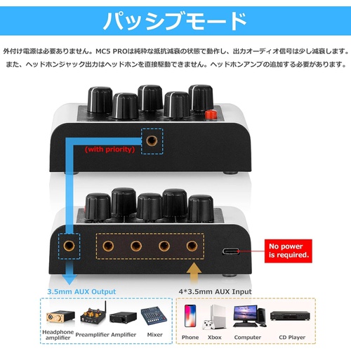  Douk Audio Mini 스테레오 4채널 믹서기 헤드폰 모니터링 클럽 스튜디오 레코딩