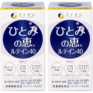 FINE JAPAN 루테인 에르테인 40 아스타잔틴 제아크산틴 크릴오일 60알×2개