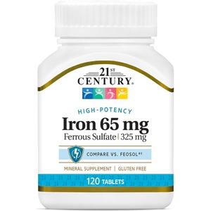 21st Century Health Care Iron 65mg 100Tablets