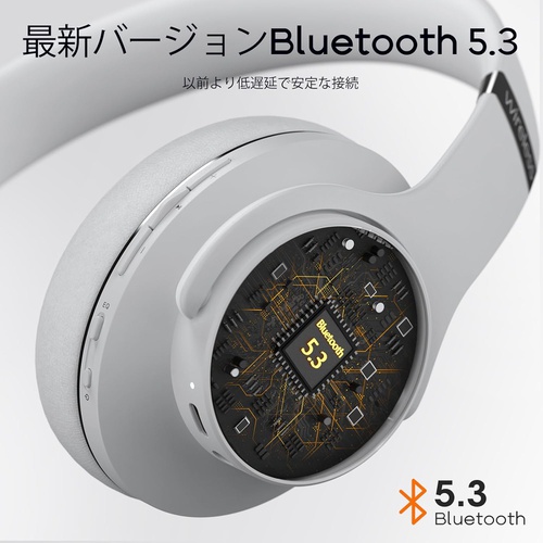  DOQAUS Bluetooth 5.3 무선 헤드폰 3EQ 사운드 모드 오버이어 마이크 내장
