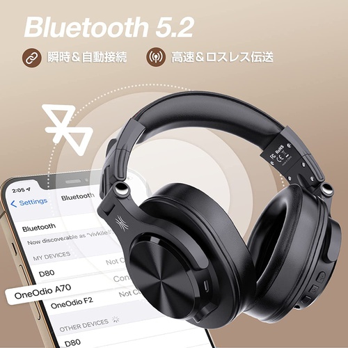  OneOdio 헤드폰 Bluetooth 5.2 저음 강화 마이크 부착 밀폐형 DJ용