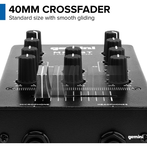  Gemini Sound GEMINI Bluetooth 접속 기능 탑재 DJ 믹서 휴대용 2ch 스테레오 믹서기 MM1BT