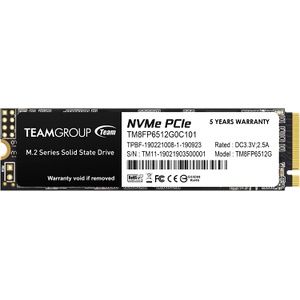 TEAMGROUP MP33512GB SLC 캐시 3D낸드 TLC NVMe 1.3 PCIe Gen3x4 M.2280 드라이브 SSD