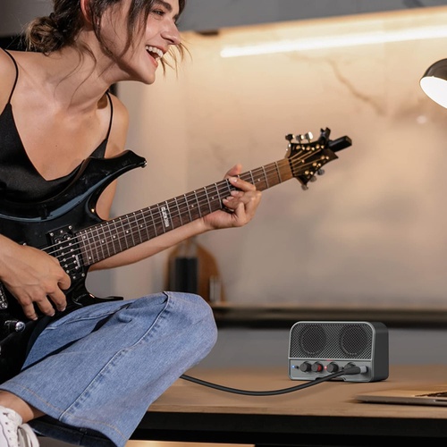  LEKATO 미니 일렉트릭 기타 앰프 2개 사운드 채널 5W Bluetooth 기능