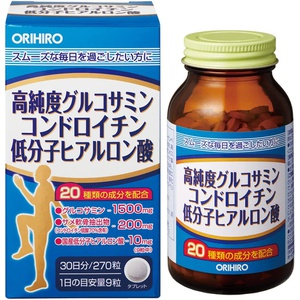 ORIHIRO 고순도 글루코사민 콘드로이틴 저분자 히알루론산 270알