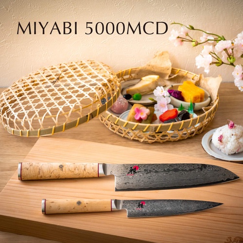  MIYABI 5000MCD 우도/작은 칼 세트 일본산 다마스커스 셰프 나이프