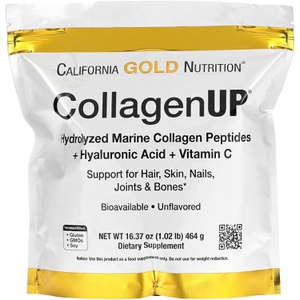 California Gold Nutrition Collagen UP 해양성 가수분해 히알루론산 비타민C 플레인 464g 