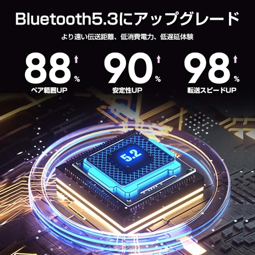 Meseto Bluetooth5.3 이어폰 핸즈프리 통화 하프 이너형