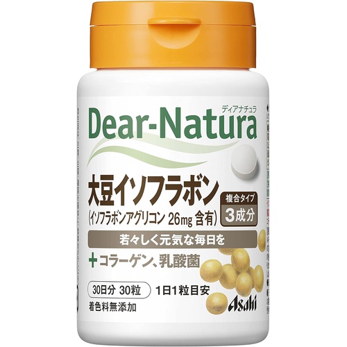  디어내츄라 콩 이소플라본 with 레드 클로버 30알 & 비타민C·B2·B6·아연·유산균 120정