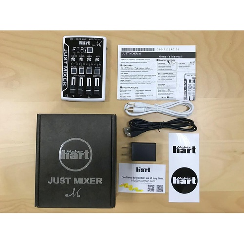  Maker hart Just Mixer M4 채널 마이크 믹서 USB 오디오 입력 출력 지원 가능