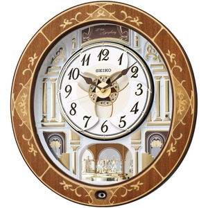Seiko Clock HOME 괘종 벽걸이 알람 시계 46.3×42.5×10.6cm RE580B