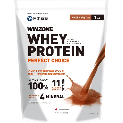  WINZONE 유청 단백질 퍼펙트 초이스 1kg 마일드 초코 맛 11종 비타민 4종 미네랄