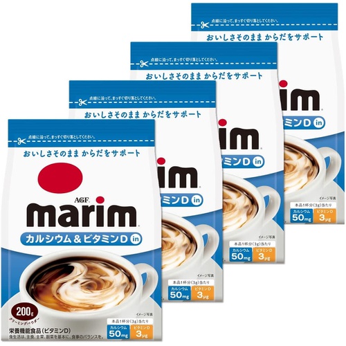  AGF marim 커피 밀크 칼슘&비타민D 함유 200g×4봉 