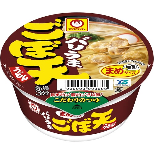  마루짱 발리 맛있는 콩 고보텐 우동 40g 12개 일본 컵라면