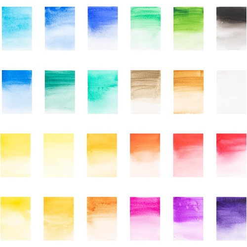  MEEDEN 수채 물감 페인트 12ml×24튜브 선명한 색 비비드 컬러 무독성