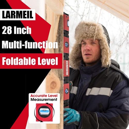  LARMEIL 28인치 접이식 레벨 측정 수평기 