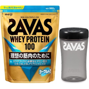 SAVAS 유청 단백질 100 요구르트맛 980g + 쉐이커 500ml