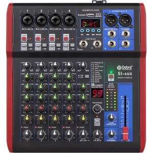 Debra Audio Pro 믹서 오디오 인터페이스 휴대용 레코딩 DJ 믹서 콘솔용 SI 6UX